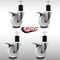 Service Caster 4'' SS Nylon Swivel 1-3/4'' Expanding Stem Caster Set Total Lock Brake, 4PK SCC-SSEXTTL20S414-NYS-134-4 - alternate 2